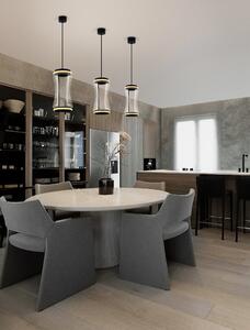 LED stmívatelný černá moderní lustr Anapnoe 250