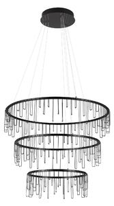 LED stmívatelný černá designový lustr Stellar 200