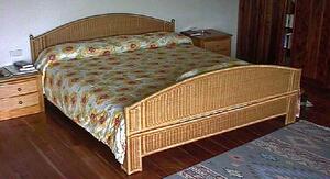 Hitra Manželská ratanová postel 160x200 tmavý med
