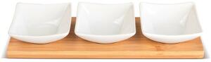 Lamart LT9217 4dílná servírovací sada misek Bamboo, 26 x 8 cm