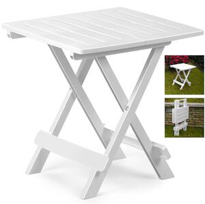 Garten Sklápěcí stolek z umělé hmoty, kempinkový stolek 45x43x50cm bílý, I.P.A.E-Progarden
