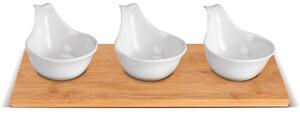 Lamart LT9219 4dílná servírovací sada misek Bamboo, 27 x 12 cm