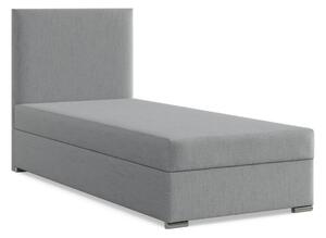 Čalouněná postel ZONZA 90x200 cm s pružinovou matrací Šedá I