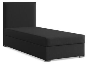 Čalouněná postel ZONZA 90x200 cm s pružinovou matrací Černá