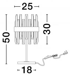 Zlatá stolní lampa Crown 50 – Šedá