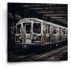Sablio Obraz Městské metro s graffiti - 50x50 cm