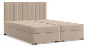 Čalouněná postel AGEN 180x200 cm s pružinovou matrací Krémová