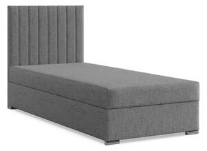 Čalouněná postel AGEN 90x200 cm s pružinovou matrací Šedá