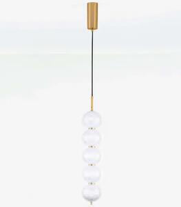 LED stmívatelný zlatý designový lustr Klelia