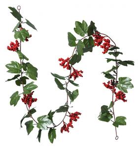 Vánoční girlanda s jeřabinami Holly – 180 cm