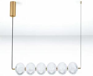 LED stmívatelný zlatý moderní lustr Klelia 120