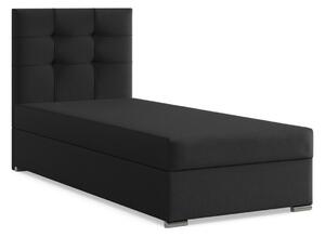 Čalouněná postel ELDA 90x200 cm s pružinovou matrací Černá