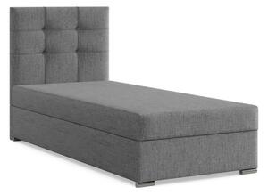 Čalouněná postel ELDA 90x200 cm s pružinovou matrací Šedá