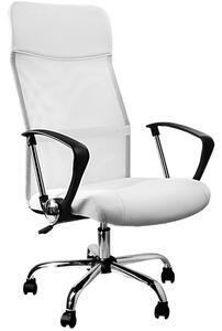 Casaria kancelářská židle Deluxe bílá se síťovinou 100944