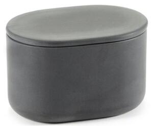 Serax Dóza s víčkem Cose Oval Dark Grey - Large SR168