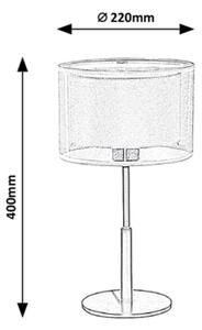Rabalux ANETTE stolní svítidlo max. 40W | E27 | IP20 - černá, béžová
