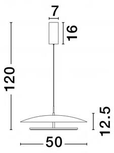 LED stmívatelný bílo-chromový designový lustr Olos