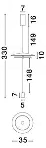 LED stmívatelná bílo-chromová stojací lampa Olos – 50 x 12 cm