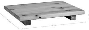 KARUP DESIGN Sada nočních stolků z borovicového dřeva Dock Black 5 × 34 × 45 cm