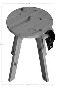Bílý Odkládací stolek z borovicového dřeva Country 40 × 40 × 45 cm KARUP DESIGN