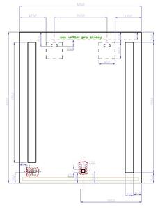 EBS Lumina Zrcadlo 60 x 80 cm se senzorem a hodinami LUMINA6080TIME