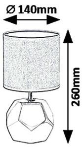 Rabalux GALEN stolní svítidlo max. 40W | E14 | IP20 - šedá