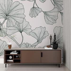 Fototapety Lily ginkgo šedé pozadí, Fototapety příroda, w00328v2 : uwalls.cz
