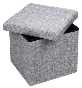 Casaria mini taburet (stolička s úložným prostorem) šedá 38 x 38 x 38 cm 106840
