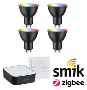 PAULMANN Startovací sada Zigbee 3.0 Smart Home smik Gateway + LED reflektor GU10 RGBW + vypínač