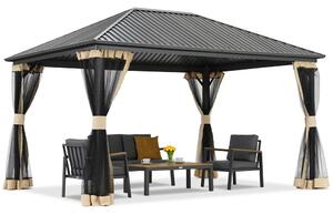 Kovový altán Sardinie s moskytiérou 3x4 Garden Point béžový