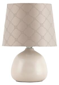 Rabalux 4380 ELLIE - Stolní lampička s keramickým podstavcem v béžové barvě ,1 x E14, 26cm (Stolní lampa s keramickým podstavcem a textilním stínidlem)
