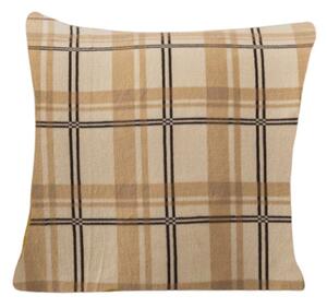Mikroplyšový povlak na polštářek PLAID 45x45 cm, krémový
