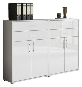 SKŘÍŇ NA ŠANONY, šedá, vysoce lesklá bílá, 168,8/113,6/33 cm MID.YOU - Online Only kancelářský nábytek, Online Only