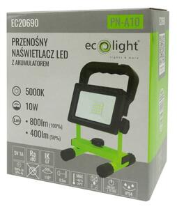 ECOLIGHT Přenosný LED reflektor 10W s baterií
