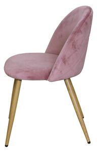 IdeaNabytek Jídelní židle LAMBDA růžový samet