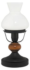 Rabalux 7072 PETRONEL - Rustikální stolní lampa 1 x E27, výška 35cm (Stolní lampa s prvky dřeva a designu petrolejové lampy)