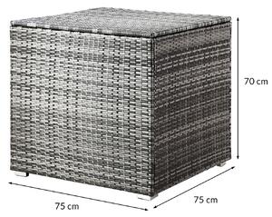 FurniGO Úložný box 75x75x70cm - šedý