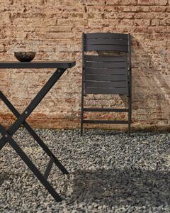 Zahradní skládací stolek retta 70 x 70 cm černý