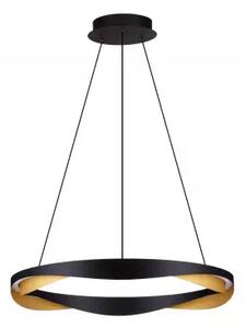 LED stmívatelný černo-zlatý designový lustr Radon