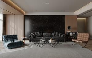 PVC Obkladový panel - Black Marquinia, 2600x1220x3 mm