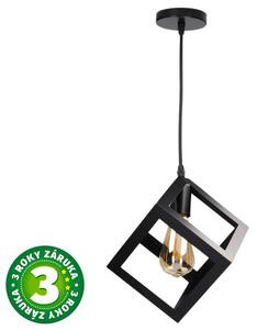 Designové závěsné svítidlo Gembu na 1 žárovku E27 max 40W, délka 1m, černé, 3 roky záruka