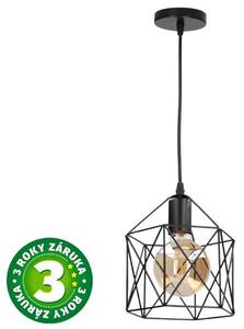 Designové závěsné svítidlo Carnot na 1 žárovku E27 max 40W, délka 1m, černé, 3 roky záruka