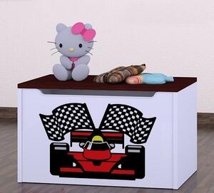 Box na hračky Happy - ferrari Barva: wenge