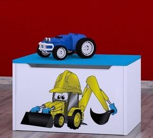 Box na hračky Happy - bagr Barva: buk