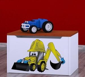Box na hračky Happy - bagr Barva: buk