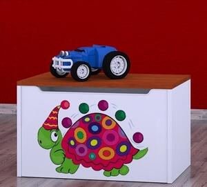 Box na hračky Happy - barevný želvík Barva: kalvados