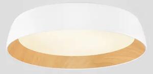 LED stmívatelné bílo-dřevěné moderní stropní svítidlo Sigi 2