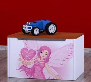Box na hračky Happy - víla se srdcem Barva: zelená