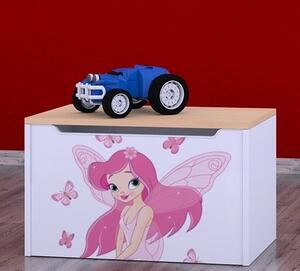 Box na hračky Happy - víla s motýli Barva: oranžová