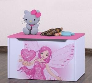 Box na hračky Happy - víla se srdcem Barva: zelená